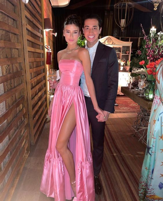 Pink Prom Dress Women Sexy Dresses Elegant Party Dress fg1968