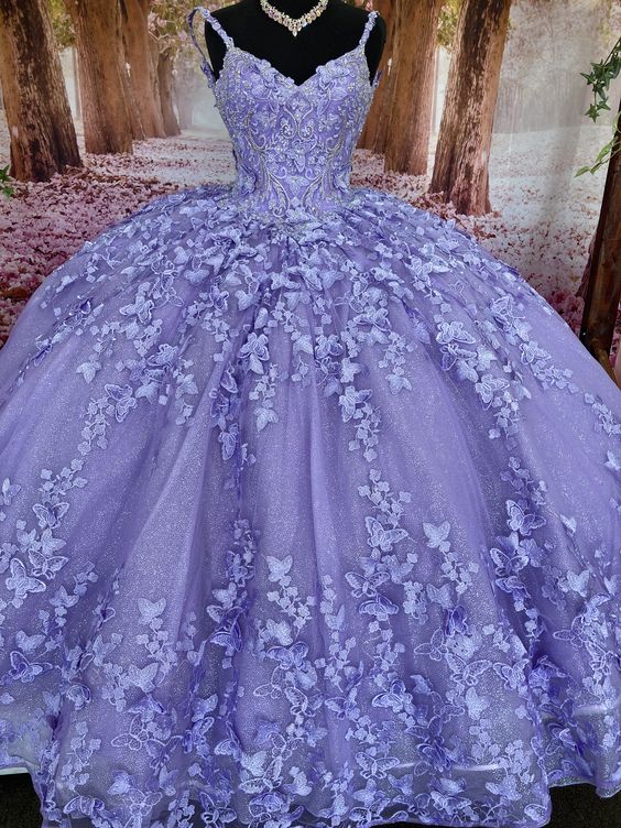 Purple Princess Ball Gown Quinceańera Dress Sweet 16 Dress fg1009