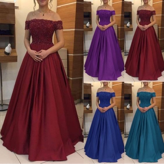 Lace Evening Party Princess Dress Prom Gown fg1860