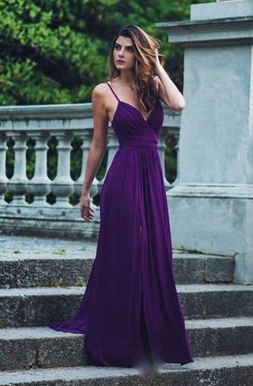 V Neck Long Prom Dress, Evening Dress fg1624