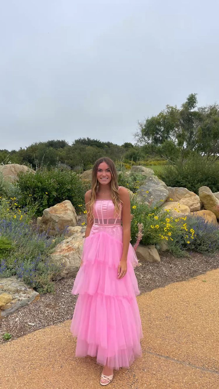 Pink Long Prom Dresses, Formal Dresses fg1831