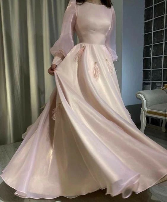 Long Sleeve Prom Dresses, Formal Party Dresses fg2600