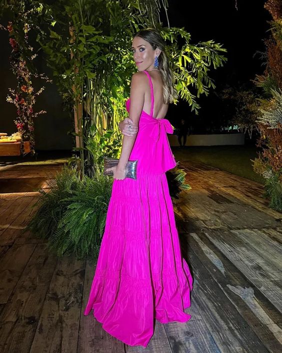 Hot Pink Prom Dress Women Sexy Dresses Elegant Party Dress fg1970