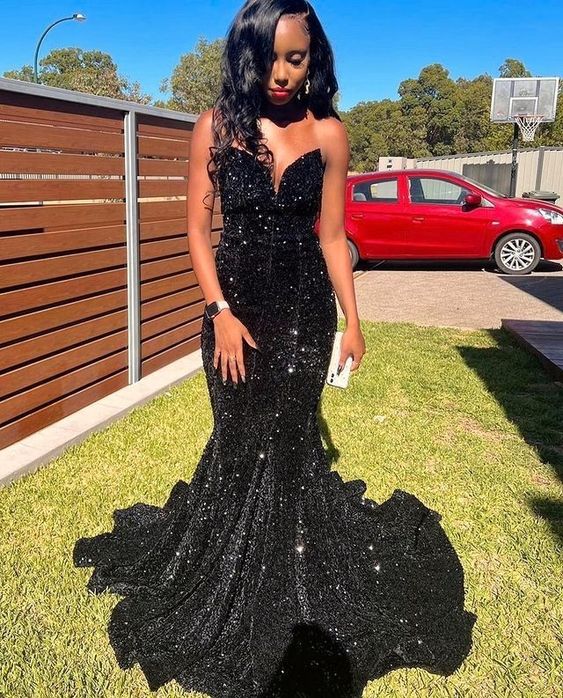 Black Prom Dress,Mermaid Prom Dress,Fashion Prom Dress fg1725