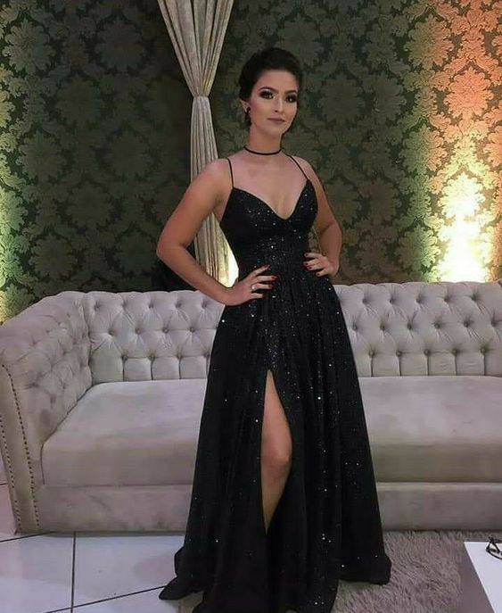 custom evening prom dresses Sexy black prom Dresses fg1228