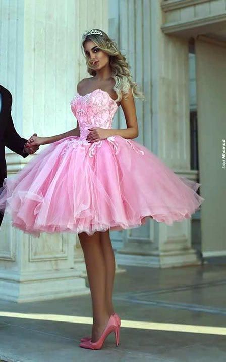 Short Prom Dresses, Pink Homecoming Dresses, Formal Evening Dresses fg2202