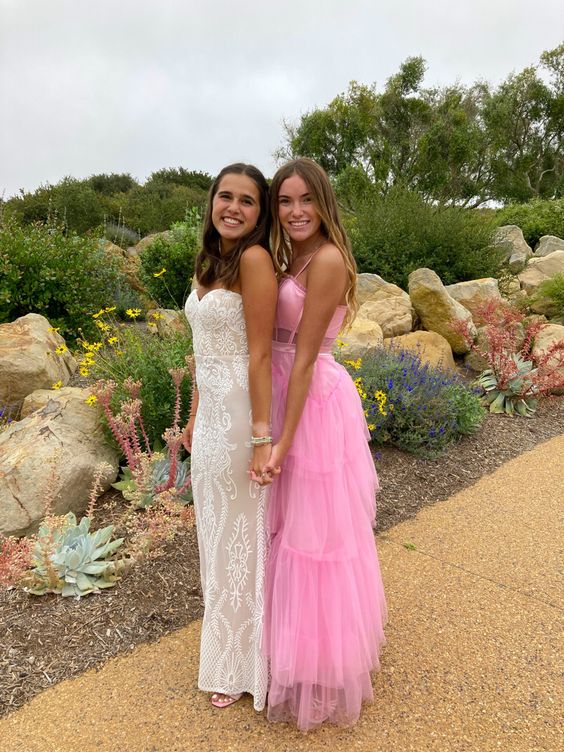 Pink Long Prom Dresses, Formal Dresses fg1831