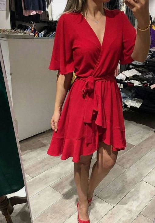 Red Short Party Dress,Cocktail Dresses fg3047