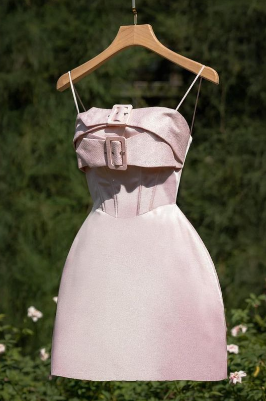 PINK PARTY PROM DRESS, GRADUATION HOMECOMING DRESSES fg1317