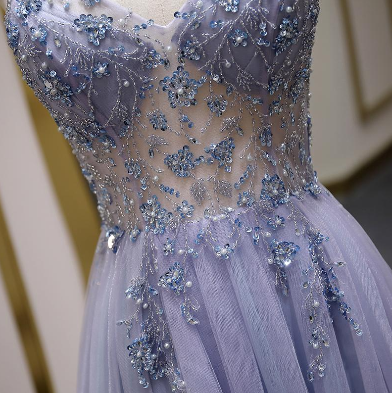 Sparkly A Line Spaghetti Straps Long Prom Dresses, Evening Party Dresses fg1100