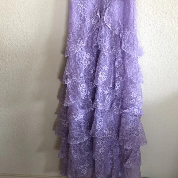 Lilac Lace Long prom dress Evening Gown Party Dress fg3249