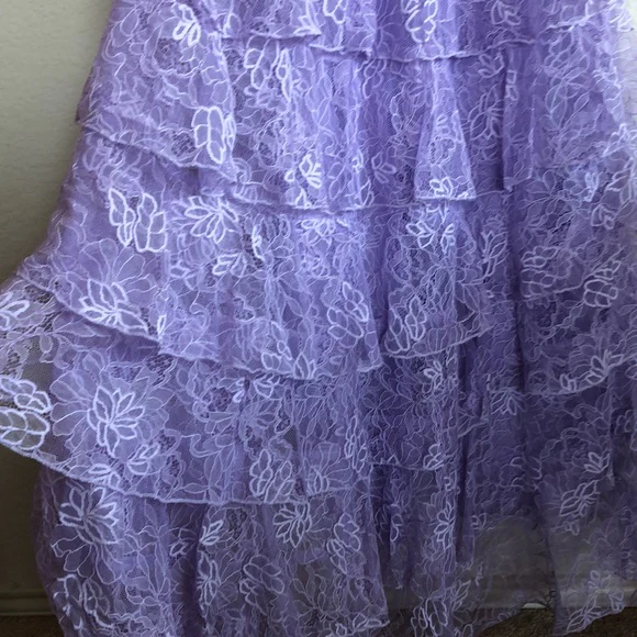 Lilac Lace Long prom dress Evening Gown Party Dress fg3249