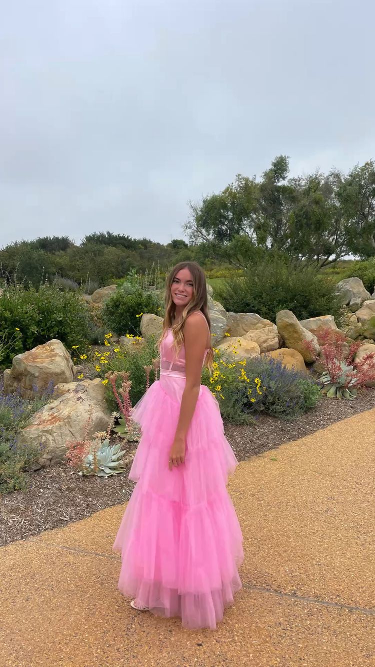 Pink Long Prom Dresses, Formal Dresses fg1831