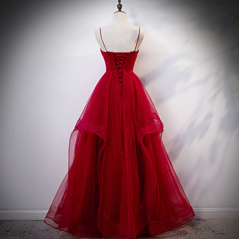 Long red evening dress fashion party gowns bridesmaid dress prom dress fg160