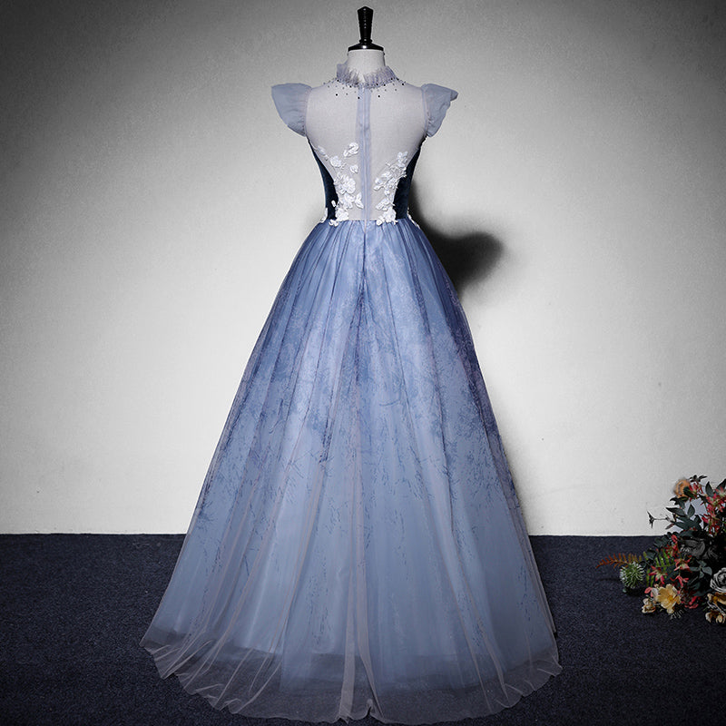 Long blue evening dress fashion party gowns bridesmaid dress prom dress fg162