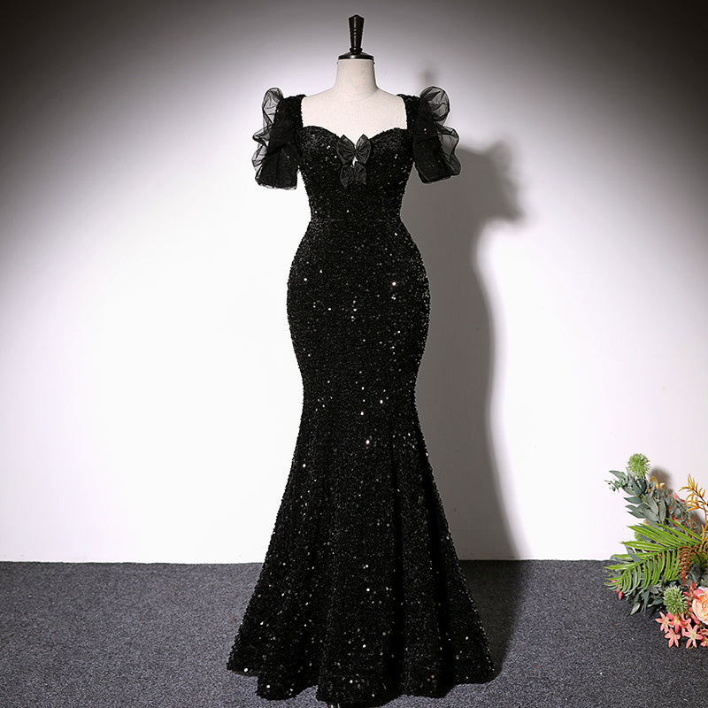 Mermaid black evening dress new prom dress party gowns fg212