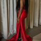 Stunning Red Long Prom Gown Evening Dress With Split    fg7389