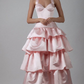 Elegant Formal Sleeveless Satin Evening Dress Pink      fg4400