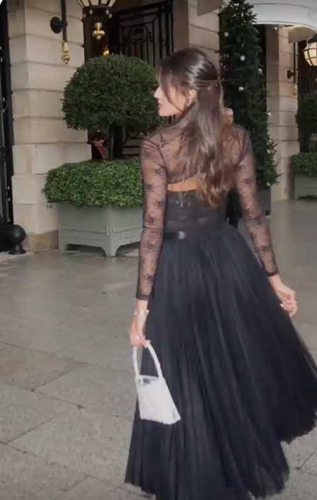 Black Evening Dress Elegant Lace Party Dress    fg7313