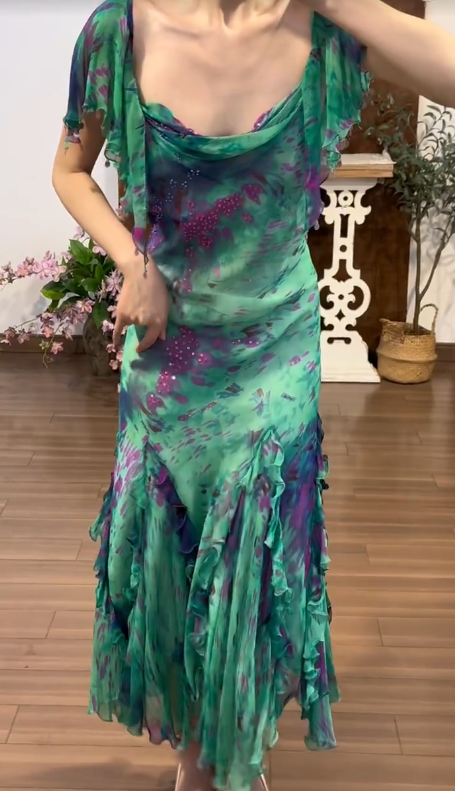 Robe de soirée longue sirène colorée à paillettes, tenue de remise de diplôme fg8362