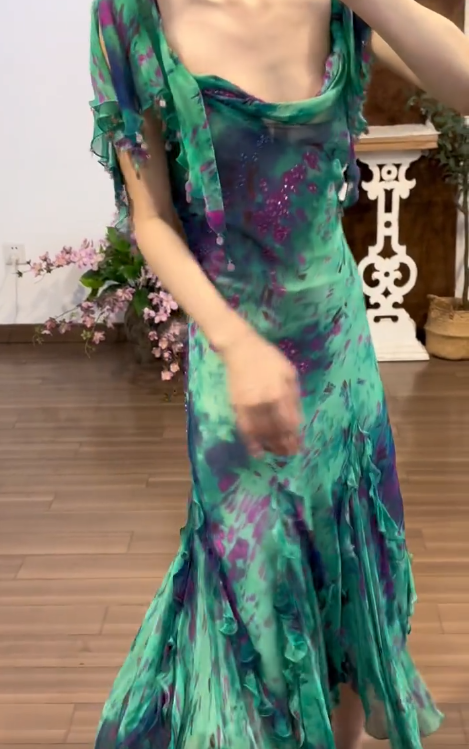 Robe de soirée longue sirène colorée à paillettes, tenue de remise de diplôme fg8362