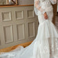 Charming Mermaid Lace Vintage Fashion Modest Wedding Dresses    fg2559