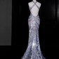 Robe de soirée longue sirène colorée à paillettes, tenue de remise de diplôme fg8362