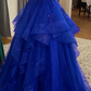 Burgundy Shinny Tulle A-Line Long Prom Dress Evening Party Dresses  fg7644