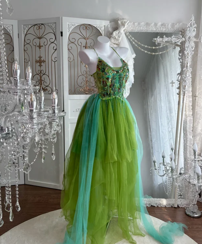 Robe de soirée longue sirène colorée à paillettes, tenue de remise de diplôme fg8362