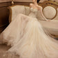 Sexy Mermaid Long Wedding Dress Evening Party Dresses    fg7702