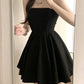 Black Cocktail Dress Short Party Dress Homecoming Dress      fg7505