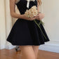 A Line Black Strapless Short Evening Dress Cocktail Dresses Short Party Dress   fg7902