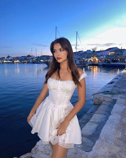 A Line Short Evening Dress Cocktail Dresses Short Party Dress   fg7876