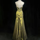 Vintage Green Strapless Long Prom Party Dress Long Evening Dress   fg8083