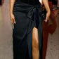 Sexy Black Prom Party Dress Long Formal Evening Dress With Split    fg7490