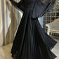 Black Chiffon A Line Prom Party Dresses    fg6001