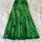 Vintage Women's Green Prom Dress Formal Dress Evening Party Dresses  fg7784