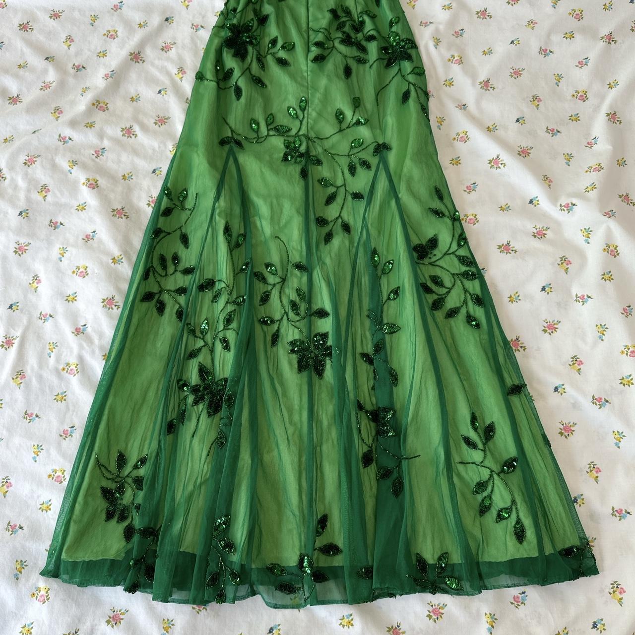 Vintage Women's Green Prom Dress Formal Dress Evening Party Dresses  fg7784