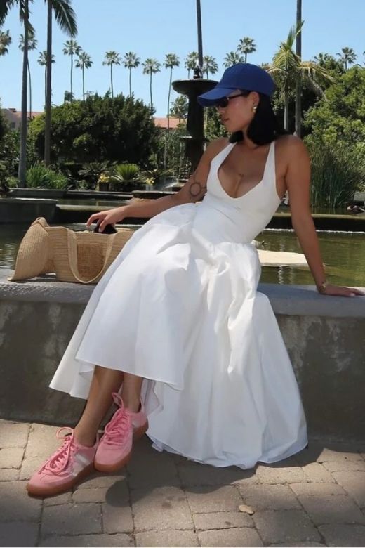 A Line White Halter Party Dresses Evening Dress For Women   fg7600