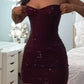 Sexy Burgundy Birthday Outfit Short Evening Dress Short Party Dress Cocktail Dresses   fg8050
