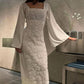 Square Neck Long Sleeves Prom Dresses Formal Evening Dress  fg7597