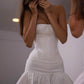 Cute White Lace-Up Back Short Party Prom Dress     fg7470