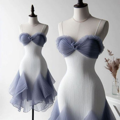 Chiffon Pleats Homecoming Dress Short Party Dress    fg7630