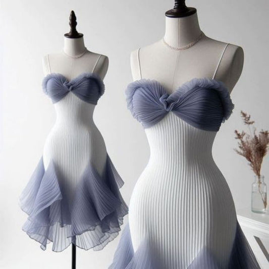 Chiffon Pleats Homecoming Dress Short Party Dress    fg7630