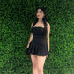Black A Line Birthday Outfit Short Evening Dress Short Party Dress Cocktail Dresses   fg8067