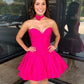 Strapless Satin Short Homecoming Dresses       fg6365