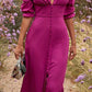 Women's V Neck Evening Dress Half Sleeves New Fashion Gown     fg6066