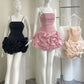chic sheath pink organza homecoming dress 16th birthday outfits     fg6188