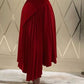 Chiffon Pleated Muslim Evening Dresses Off Shoulder A-Line Prom Party Gowns       fg6103