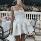 A Line White Short Party Dress Homecoming Dress      fg6563
